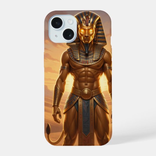 Sekhmet – Löwenköpfige Kriegsgöttin´4 iPhone 15 Case (Achterkant)