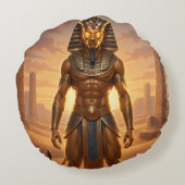 Sekhmet – Löwenköpfige Kriegsgöttin´4 Rond Kussen (Achterkant)