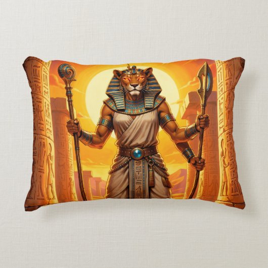 Sekhmet – Löwenköpfige Kriegsgöttin Accent Kussen (Voorkant)