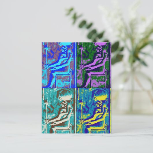 Sekhmet popart Briefkaart (Staand voorkant)