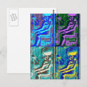 Sekhmet popart Briefkaart (Voorkant / Achterkant)