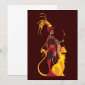 Sekhmet-uitnodigingen Kaart (Voorkant / Achterkant)