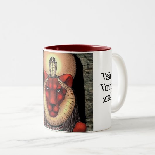 Sekhmet, Vegas Vortex 2009 Tweekleurige Koffiemok (Voorkant rechts)