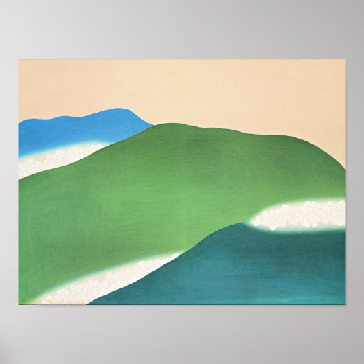 Sekka - Groene bergen, fijn kunstschilderij, Poster (Voorkant)