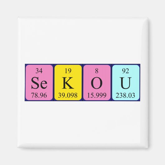 Sekou periodieke lijstnaam magnet (Voorkant)