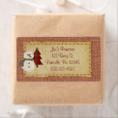 Seks kerstlabel etiket (Insitu)