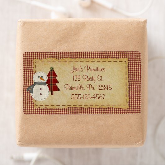 Seks kerstlabel etiket (Insitu)