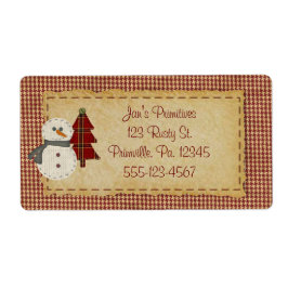 Seks kerstlabel etiket