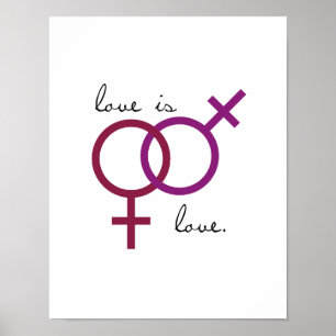 Seks liefde is liefde (vrouwen) poster