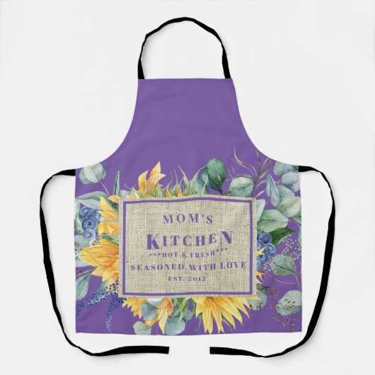 Seks met 'Love Mam's Kitchen Custom Lavender' Schort (Voorkant)