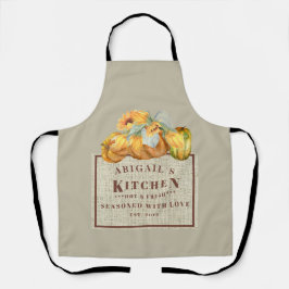 Seks met Love Thanksgiving Pumpkin Custom Schort