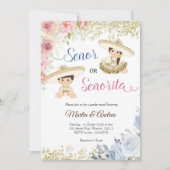 sekse van senor of senorita onthullen partijuitnod kaart (Voorkant)