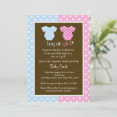 Seksen Feestelijke baby Shower-uitnodigingen Kaart (Staand voorkant)