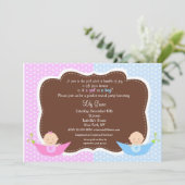 Seksen Feestelijke baby Shower-uitnodigingen Kaart (Staand voorkant)