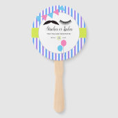 Seksen of streepjes Slauwen Handwaaier (Voorkant)