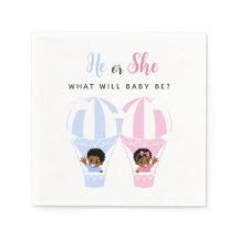 Sekserevelatie van Afro-Amerikaanse baby in luchtb