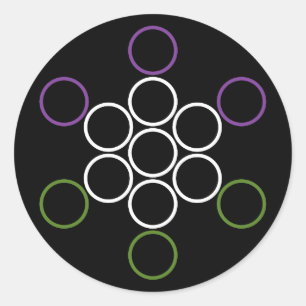 seksespecifieke cirkels ronde sticker