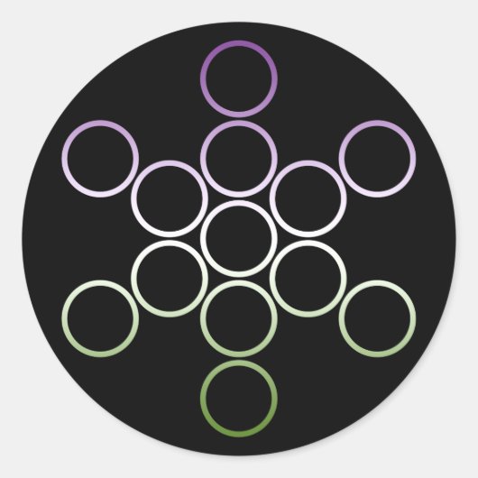 seksespecifieke cirkels ronde sticker (Voorkant)