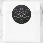 seksespecifieke cirkels ronde sticker (Tas)