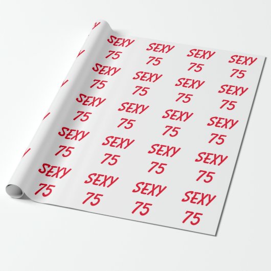 Seksief 75ste verjaardag inpakpapier (Uitgerold)