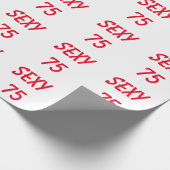 Seksief 75ste verjaardag inpakpapier (Hoek)