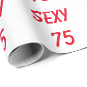 Seksief 75ste verjaardag inpakpapier (Rol Hoek)