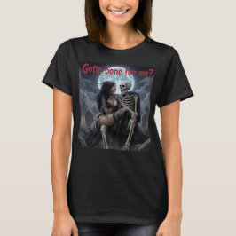 Seksier Halloween T-shirt - "Heb je een bot voor m