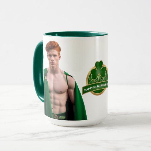 Seksige St. Patrick's Day Ierse Stud Coffee Mok (Voorkant links)