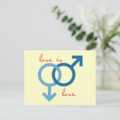 Seksliefde (mannelijk) briefkaart (Staand voorkant)