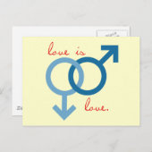 Seksliefde (mannelijk) briefkaart (Voorkant / Achterkant)