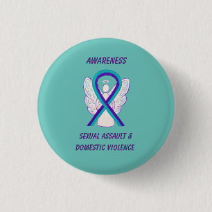 Seksuele aanranding en huiselijk geweld ronde button 3,2 cm