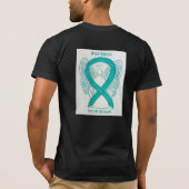 Seksuele asbest Awareness Ribbon Angel Custom Shir T-shirt (Achterkant)