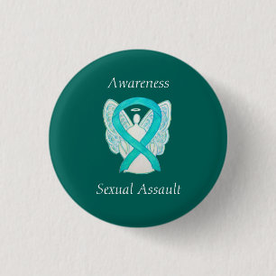 Seksuele Assault Awareness Angel Ribbon Pin Ronde Button 3,2 Cm