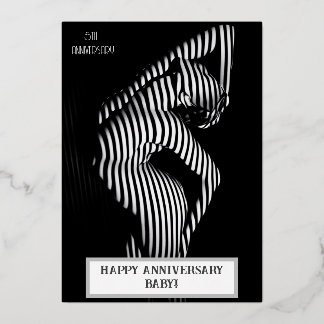 Seksuele huwelijksverjaardag Stout  Folie Uitnodiging