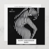 Seksuele huwelijksverjaardag Stout  Save The Date (Voorkant / Achterkant)