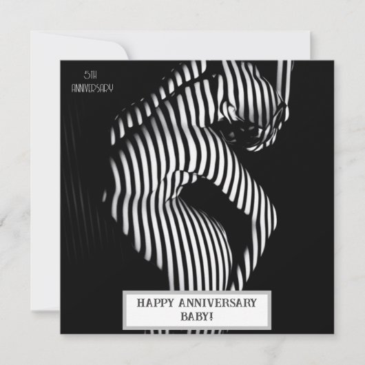 Seksuele huwelijksverjaardag Stout  Save The Date (Voorkant)