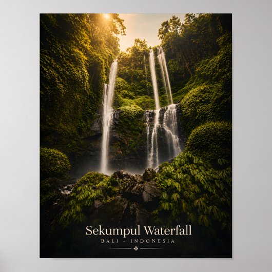 Sekumpul Waterval Bali Poster (Voorkant)