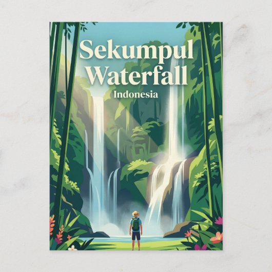 Sekumpul Waterval Indonesië Briefkaart (Voorkant)
