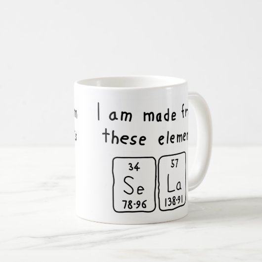 Sela periodieke lijstnaam mok (Voorkant rechts)