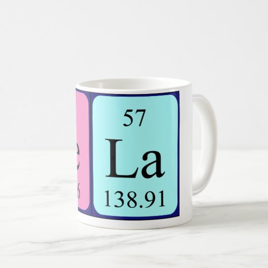 Sela periodieke lijstnaam mok (Voorkant rechts)