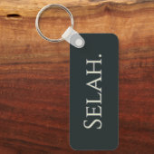 Selah Hebreeuwse Woord Aangepaste Naam Sleutelhanger (Voorkant)