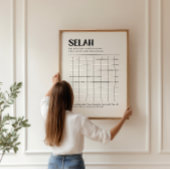 Selah Minimalistische Schrift Wall Art Poster