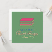 Selamat Hari Raya // Islamitische viering groeten Kaart (Voorkant / Achterkant in situ)