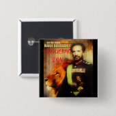 SELASSIE KIJKEN VIERKANTE BUTTON 5,1 CM (Voorkant /achterkant)