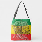 Selassie Menelik Large Cross Body Canvas tas (Achterkant)