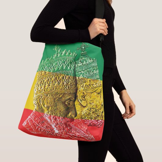 Selassie Menelik Large Cross Body Canvas tas (Dichtbij)
