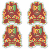 Selassie Rasta Crest Design Sticker (Voorkant)