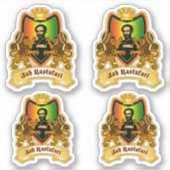 Selassie Rasta Crest Sticker (Voorkant)