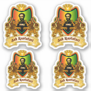 Selassie Rasta Crest Sticker