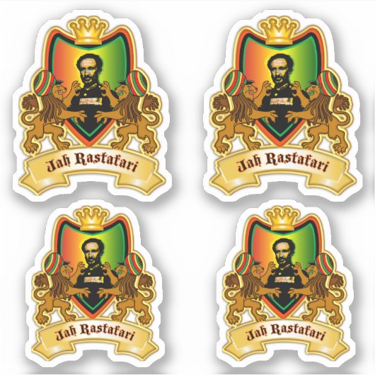 Selassie Rasta Crest Sticker (Voorkant)
